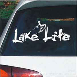 外贸lake life汽车贴纸生活运动冲浪反光贴图片个性创意搞笑涂鸦