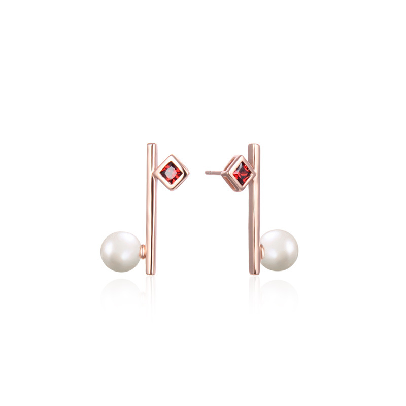 Equilibrado perla s925 plata pendientes elegante temperamento Super hadas elegante moda mujer pendientes fuente fábrica al por mayor
