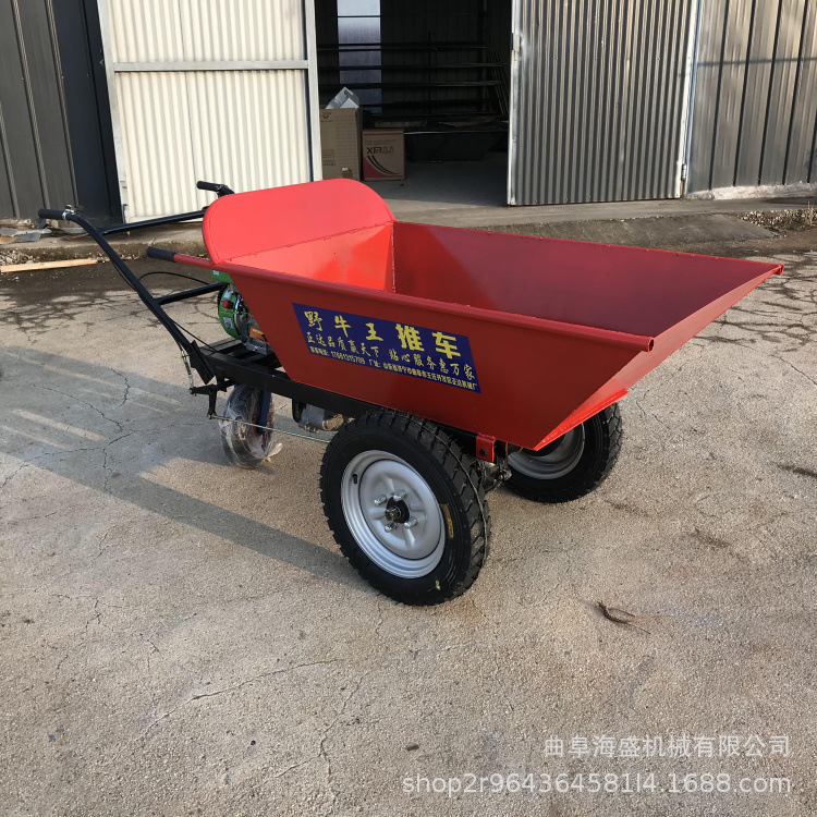 建筑工地运料汽油车 手推大棚蔬菜搬运车 汽油灰斗车建筑工程车