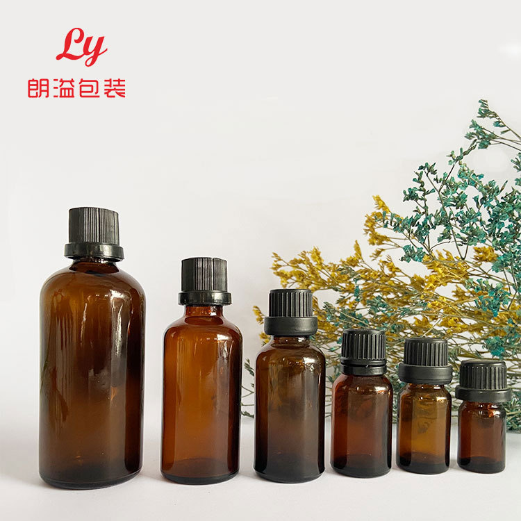 厂家现货 15ml茶色精油瓶 寡肽原液原液滴管瓶 分装瓶 玻尿酸瓶