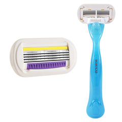 刮毛刀手動剃毛器女士專用三層剃毛刀刮腿毛腋毛刀片套裝一件代發