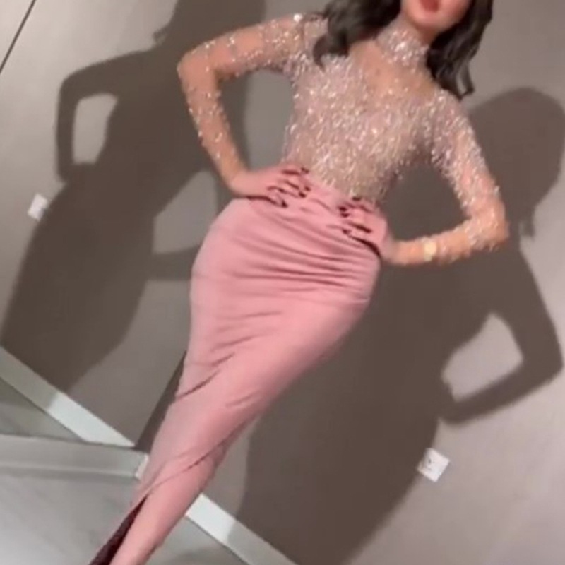 2020 new cross-border foreign trade women's clothing independent station ebay sexy golden hip ball gown dress New