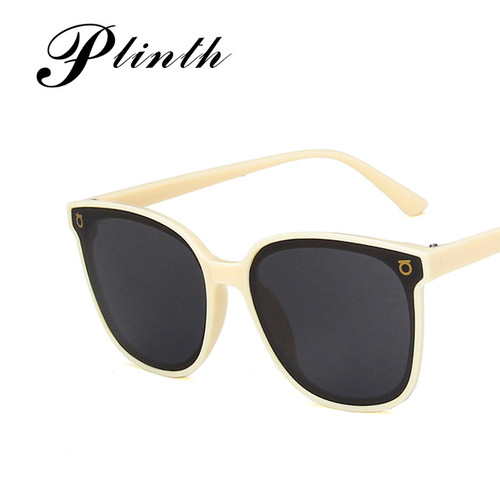 2020 new Korean style trendy sunglasses, personalized internet celebrity style, plain sunglasses, anti-UV sunglasses
