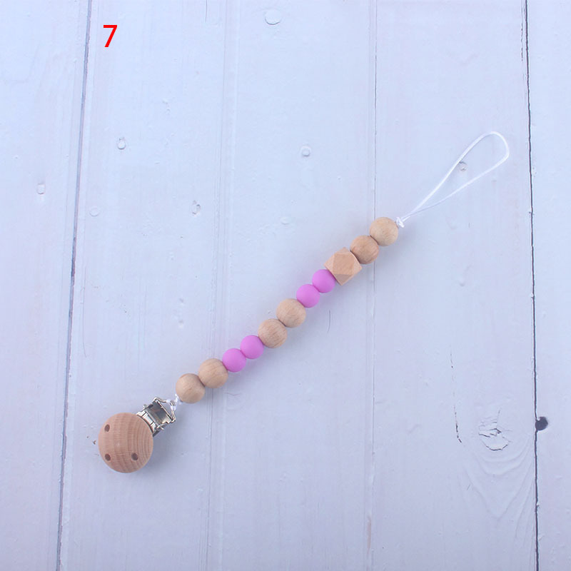 Nueva fábrica directa bebé Beech juguete mordedor bebé chupete de silicona pezón anti-gota cadena materna y infantil suministros