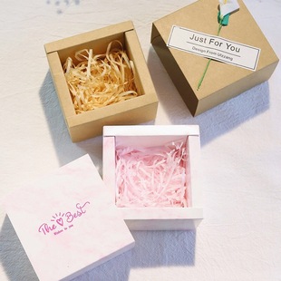 Small pink paper jewelry packing box bracelet ring watch stud earrings necklace small number box lid