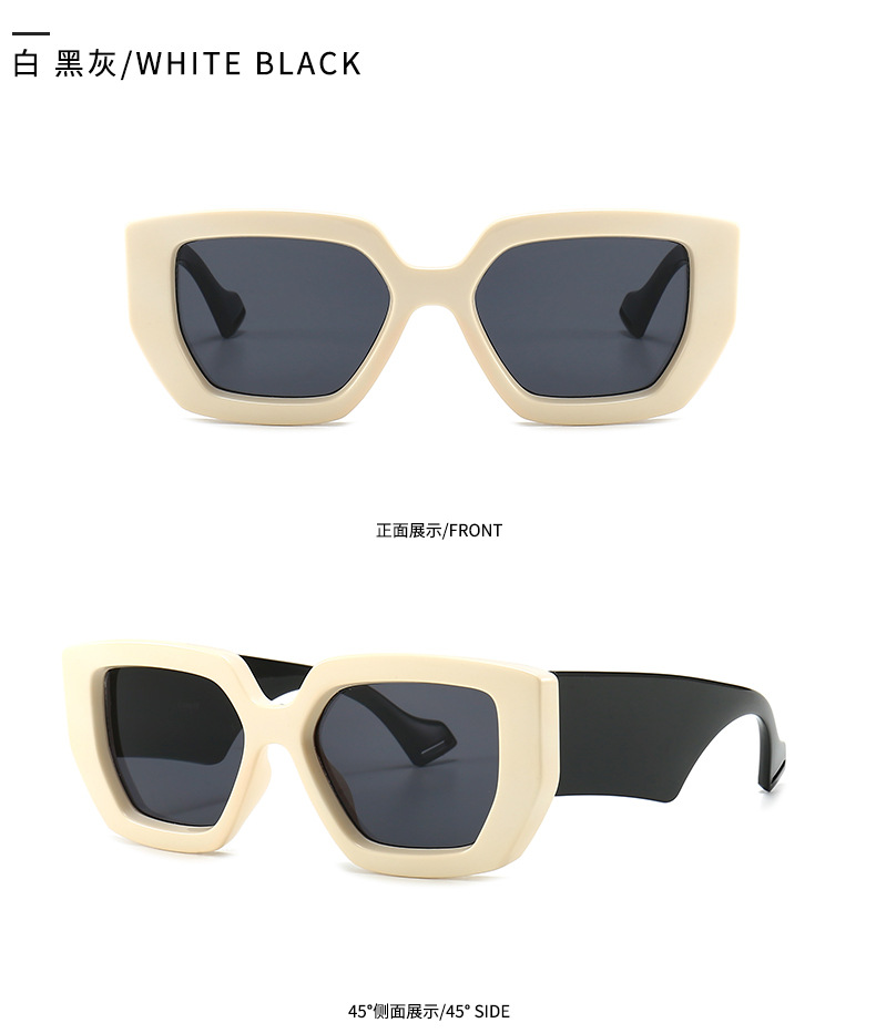 European And American Geometric Contrast Color Retro High-end Sunglasses display picture 8