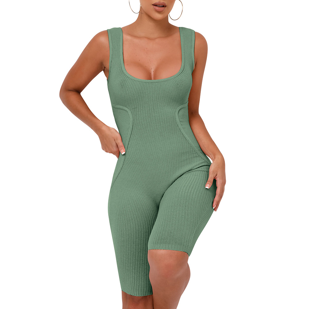 Casual Sleeveless Slim-Fit Hip Jumpsuit NSCQ65917