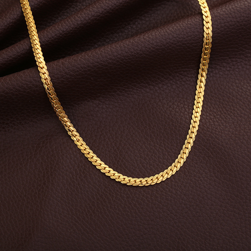 Collier en or galvanisé de 5 mm, bijou tendance_voghion.com