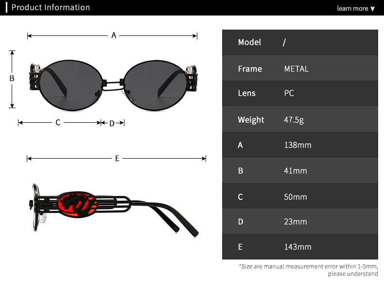 Nuevas Gafas De Sol Modernas Retro Hip-hop Punk Exageradas De Gran Marca display picture 1