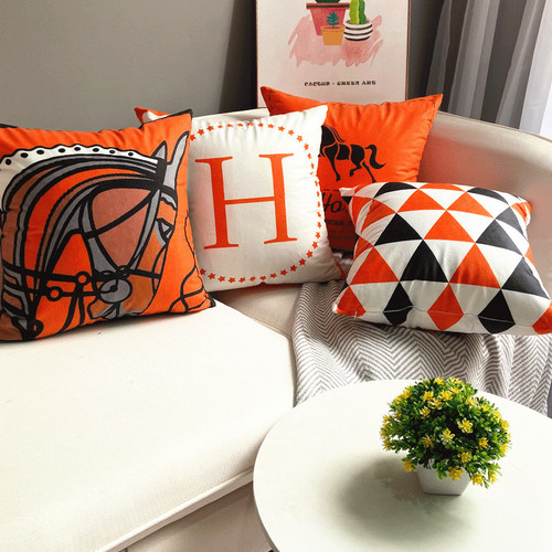 Amazon Cross-Border Home Nordic Pillow Cover Sofa Cushion Cover Car Thickened Short Plush Cushion Cover No Pillowcase