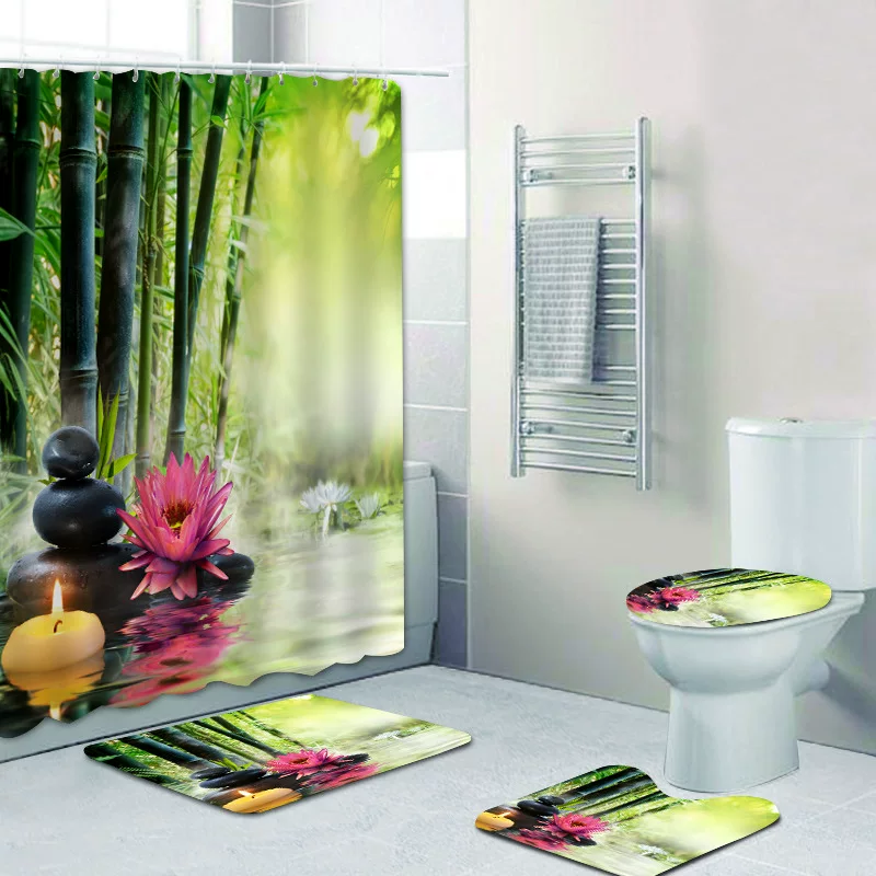 (Cross-border trading), curtain, waterproof set, polyester, 4 piece set
