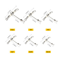 美式T型夜光三叉轉環 T型分叉器 天平轉環連接器 海釣轉環8字環