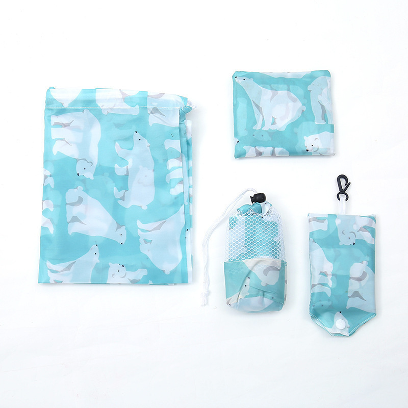 工厂便携手提袋加大购物袋190d涤纶创意可折叠环保印花logo礼品袋