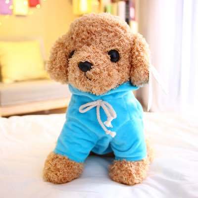 Suéter azul cielo perro amarillo