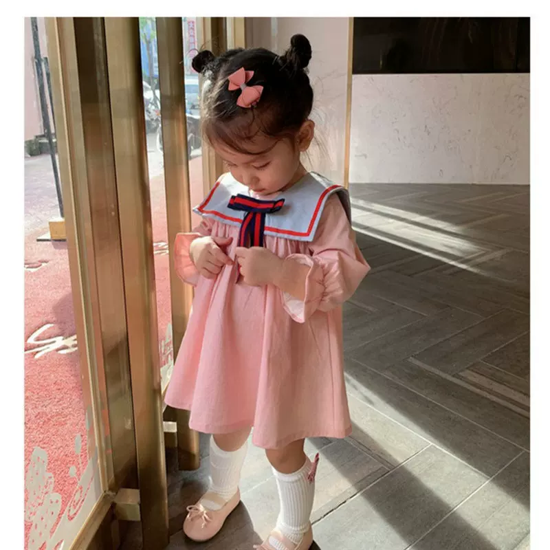 Skirt, navy dress, spring small princess costume, for 3-8 years old