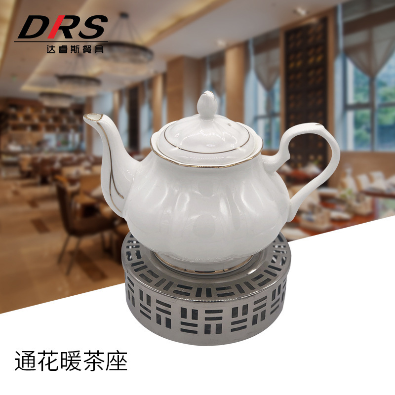 Manufacturer Sells Stainless Steel Flower Warm Tea Seat, Hotel Afternoon Tea, Teapot Heating Seat, Silverware and Goldware