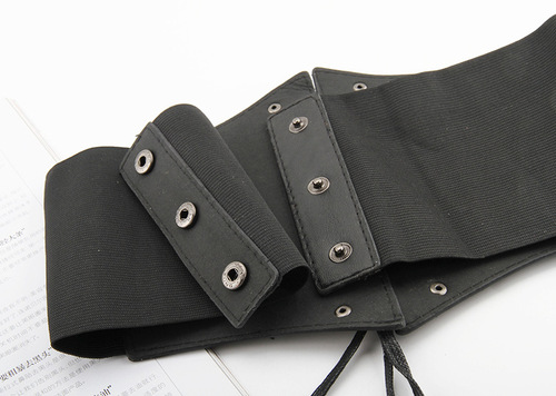 Korean fashion retro elastic shirt waistband outer wide women's skirt decorative shirt versatile corset belt