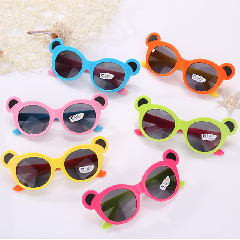 兒童擡頭眼鏡寶寶夏季防紫外遮陽墨鏡時尚男女卡通可愛款廠家直銷