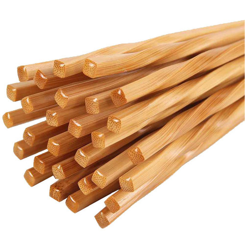 Bamboo twist chopsticks household bamboo chopsticks light luxury Japanese style chopsticks hotel special children's chopsticks environmentally friendly creative tableware