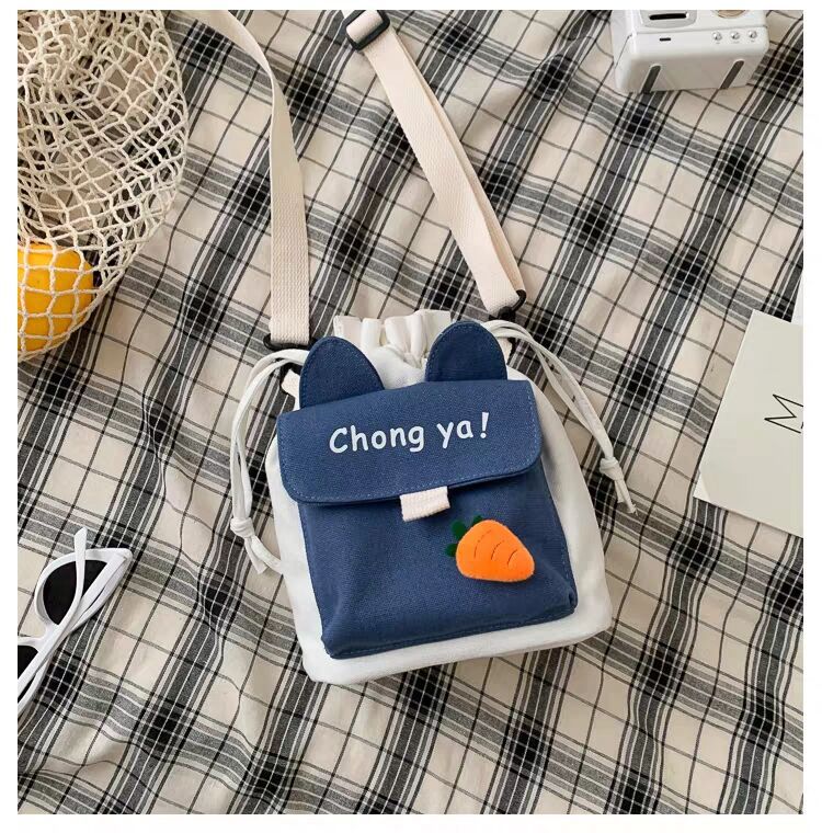 "2020 New style canvas bags for foreign trade, Korean style creative and fashionable shoulder bags, crossbody bags, one-piece consignment. undefined