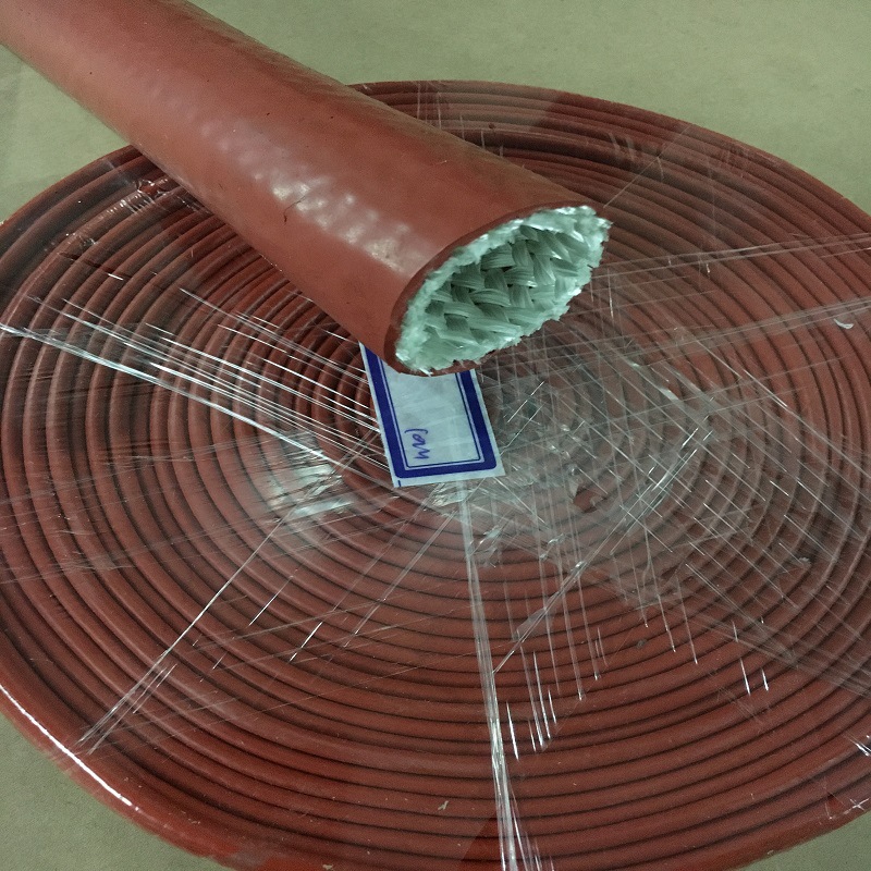 内纤维外硅胶绝缘套管 热缩管防火防水管内径45mm