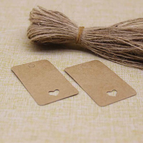 Cross-border supply new 5x3cm kraft paper small hang tag DIY Handmade gift baking white card label