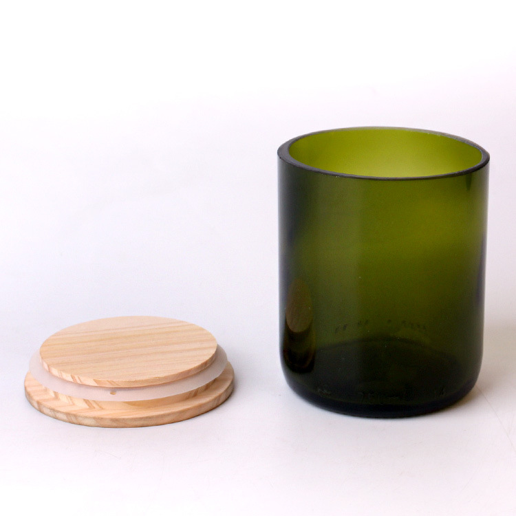 切割葡萄酒瓶烛台