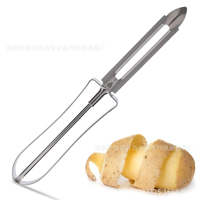 Stainless steel fruit Skin planing device multi-function kitchen tool Peeling scraper Apple Potato Paring knife Cross border