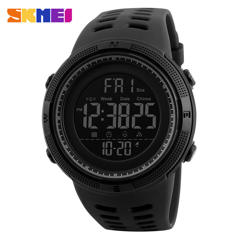 Skmei estudiante deportes al aire libre pantalla digital reloj electrónico moda retroiluminación pareja nuevo reloj electrónico impermeable 1251