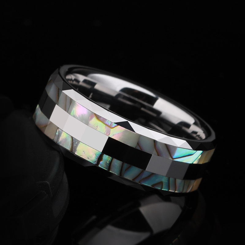 Wholesale Jewelry Casual Elegant Streetwear U Shape Tungsten Steel Rings display picture 5