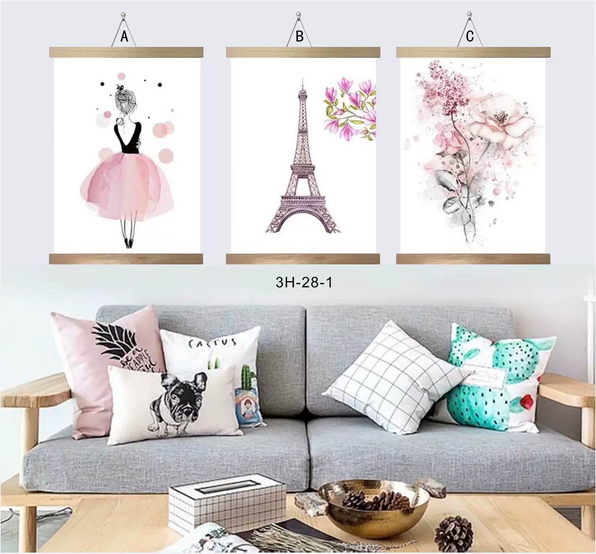 北欧客厅沙发背景墙挂轴画卧室床头布置名宿走廊电表箱装饰画壁画