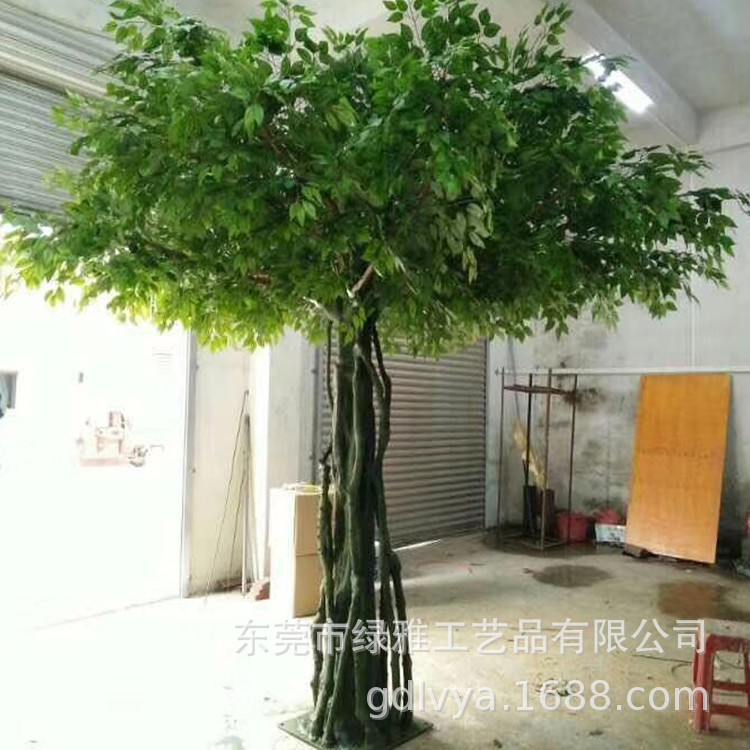 【定做假树】室内户外抗uv紫外线玻璃钢真树干假树 仿真榕树