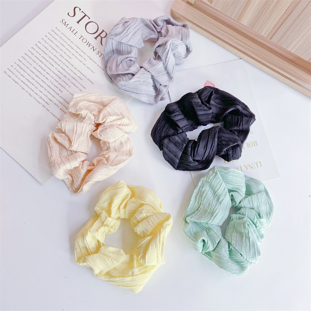 Korean Fashion New  Retro Thick Head Rope Rubber Band Sweet Girl Ball Head Tie Ponytail Hair Rope Wholesale Nihaojewelry display picture 2