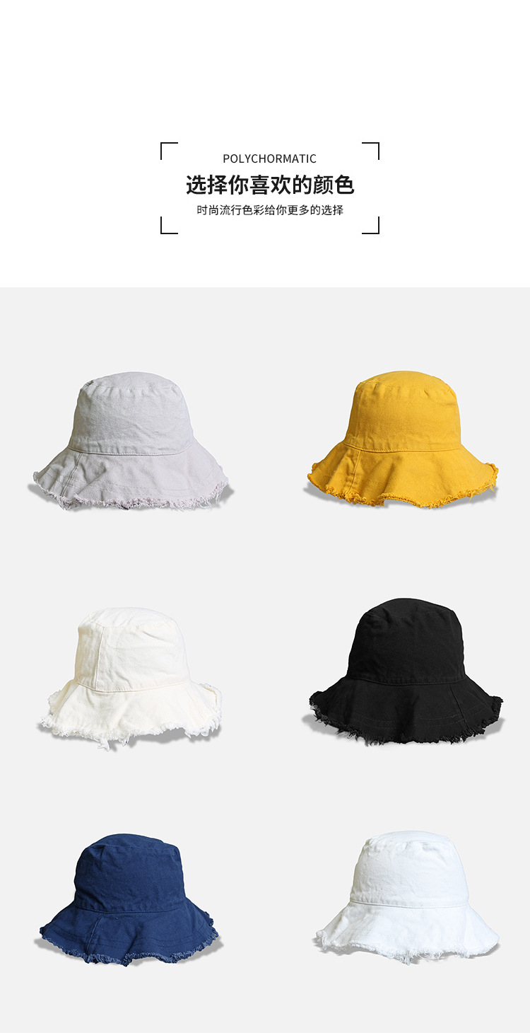 Winter, Summer, Spring, Autumn, Autumn&Winter Season Unisex Gender Casual Style Big Eaves Rim Unisex Casual Solid Color Big Eaves Bucket Hat