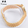 High-end metal steel belt, fashionable watch, quartz bracelet, European style, thin strap, wholesale