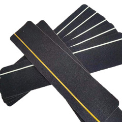 Manufacturer cross-border flat sheet pre-cut PET substrate stair steps anti-slip black luminous reflective strips anti-slip tape