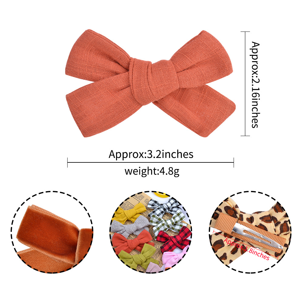 Hot-selling Solid Color Bow Hairpin Set display picture 1