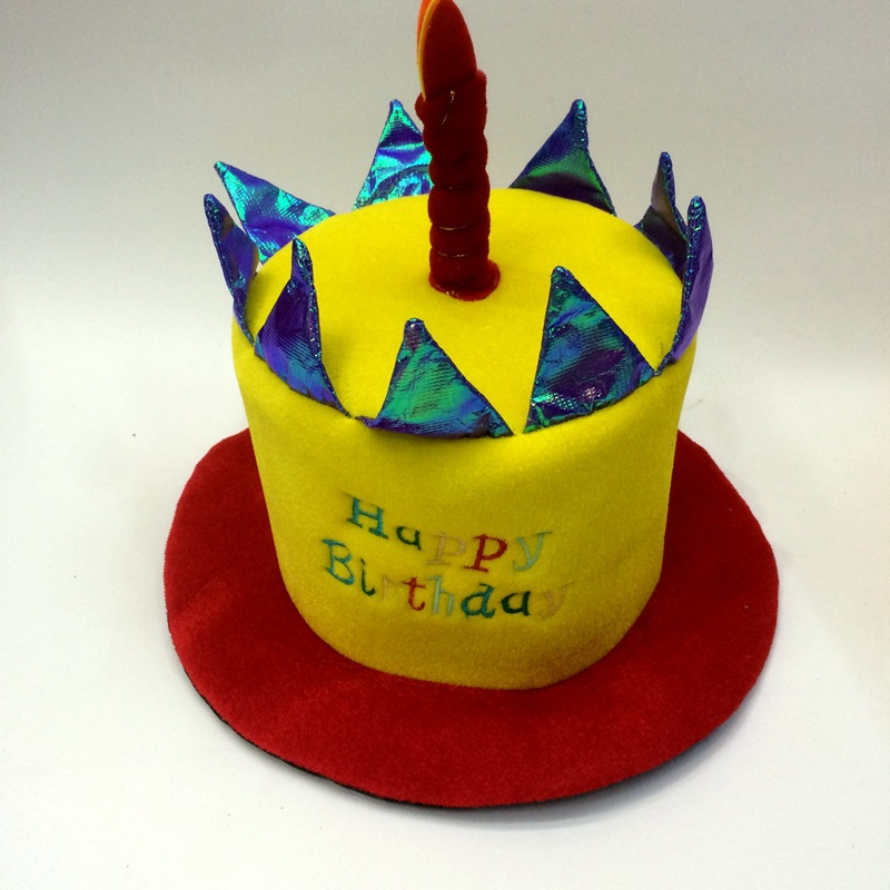 Customizable sizes and various styles of birthday cake hats for export production, 1 candle happy birthday hat detail image 3