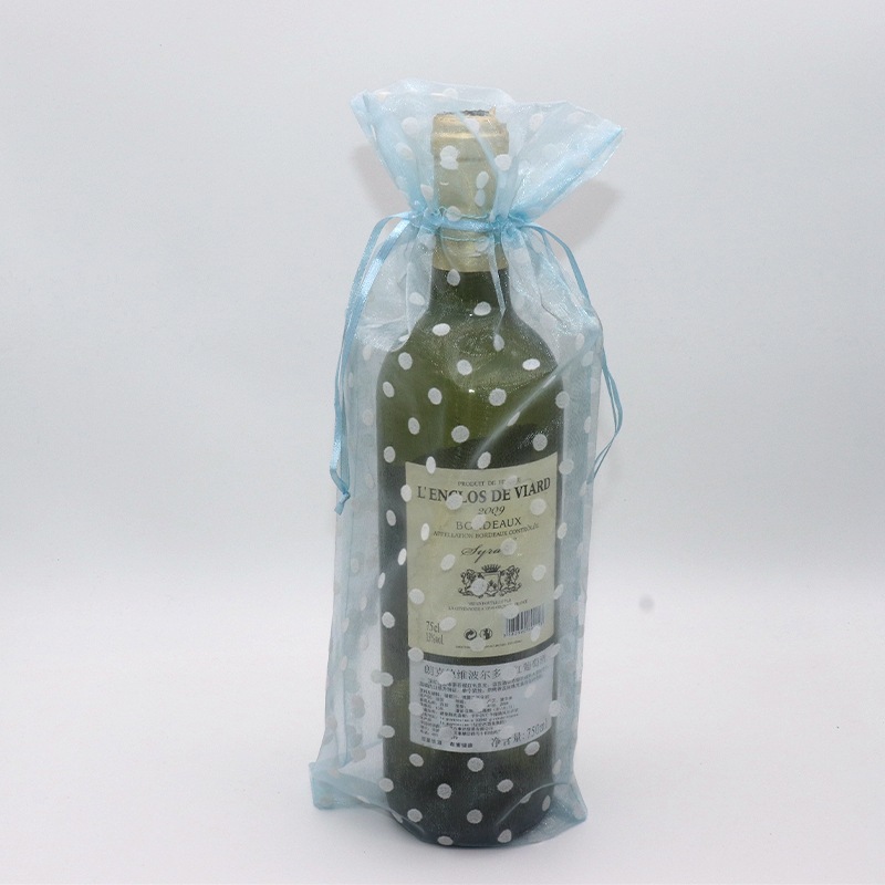 工厂批发纱袋 抽绳圣诞节欧根纱束口袋7*9可定制logo礼品网纱袋