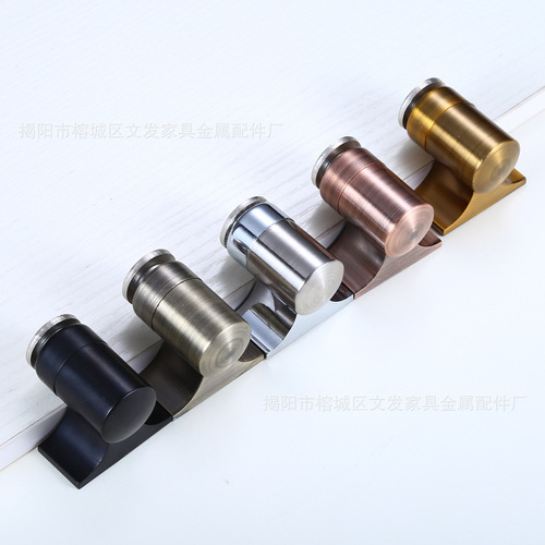 Zinc alloy barrel floor suction, bathroom and bedroom invisible door suction, door strong magnetic door stopper door suction