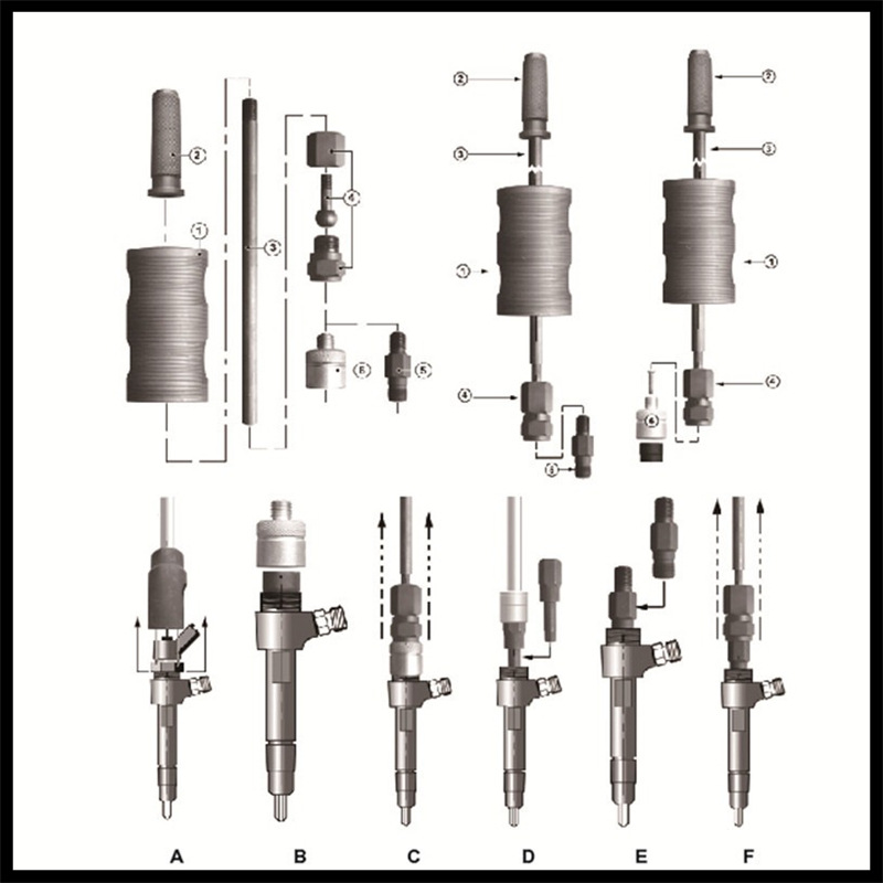 全车系柴油喷油嘴拉马组套 柴油喷油嘴拆卸工具