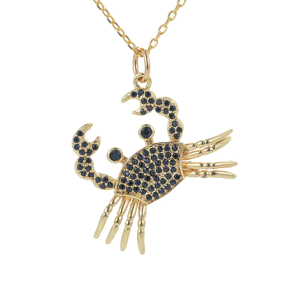 Fashion Style Cute Little Crab Pendant Copper Necklace