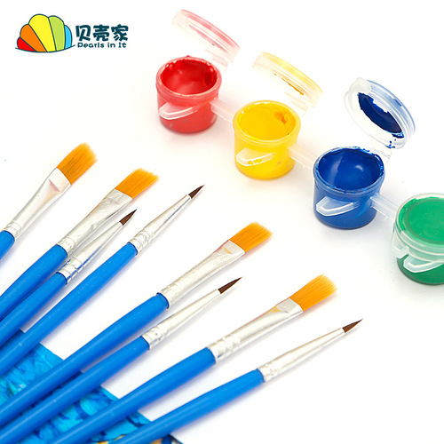 Children's painting brush graffiti coloring pigment nylon brush kindergarten tracing line hook pen watercolor gouache row pen