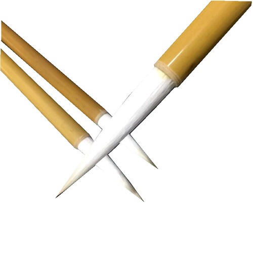 Goat hair brush with long peak for calligraphy and painting, large, medium, and small regular script goat hair and white cloud brushes