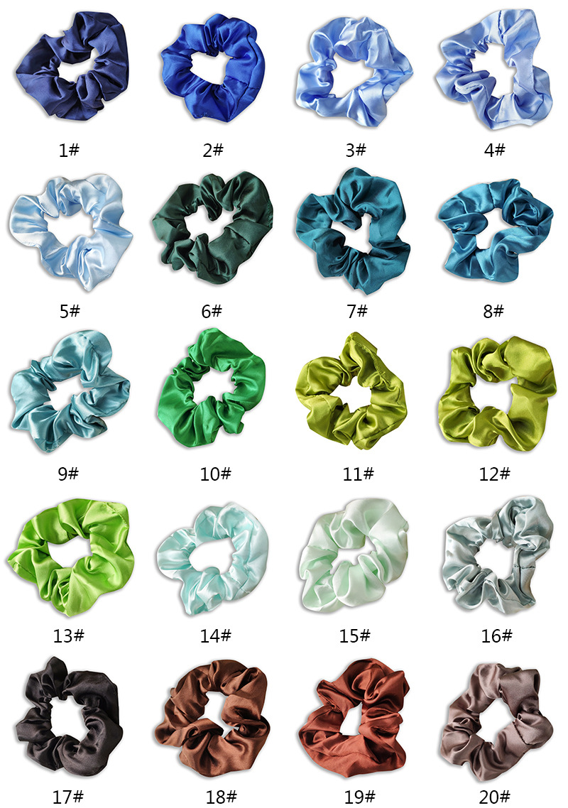 Fabric Rubber Band Solid Color Hair Scrunchies Wholesale Nihaojewelry display picture 2