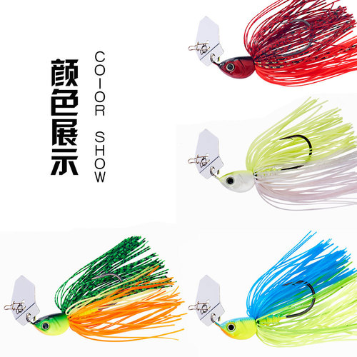 Bearded guy water board JIG 14g Musta hook Luya bait compound sequin glue group hook bass black fish fake bait