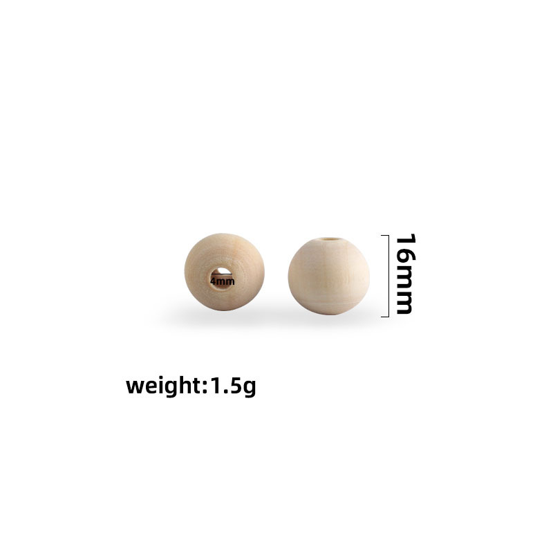 10 ~ 20mm color madera Hemu granos redondos molar juguete teether pulsera pezón cadena collar DIY accesorios de la joyería