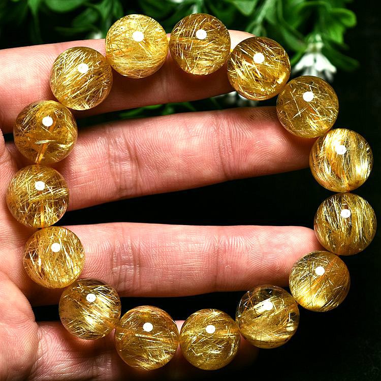 Natural Rhubarb crystal bracelets for me...