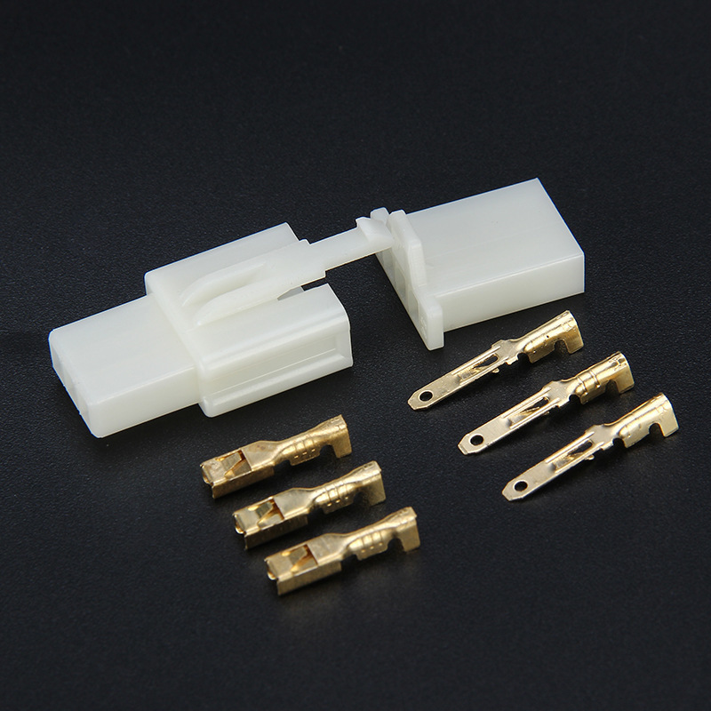 2.8mm3P汽车连接器线车用接插件转把公母端子接插针孔摩托车接头
