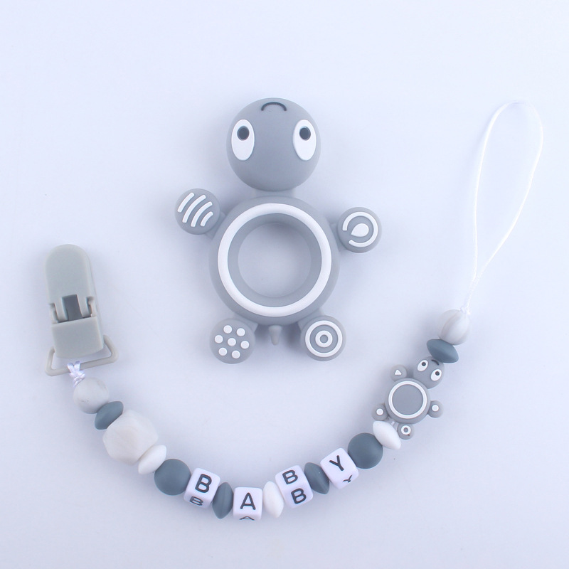 Nueva tortuga de silicona mordedor bebé silicona Big Star molar juguete AliExpress Amazon pegamento mordedura